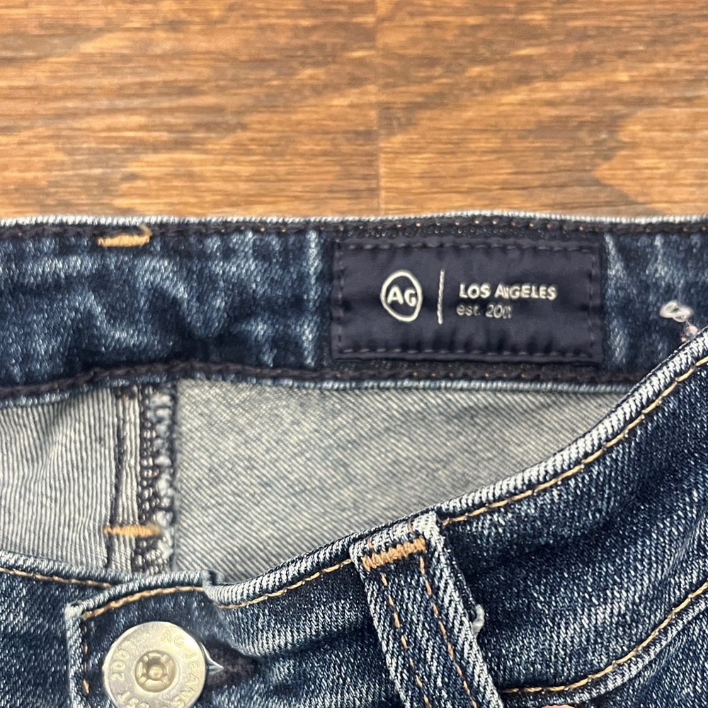 Ag Adriano Goldschmied Dark Blue Boot Cut Jeans Size 25 - Picture 3 of 7